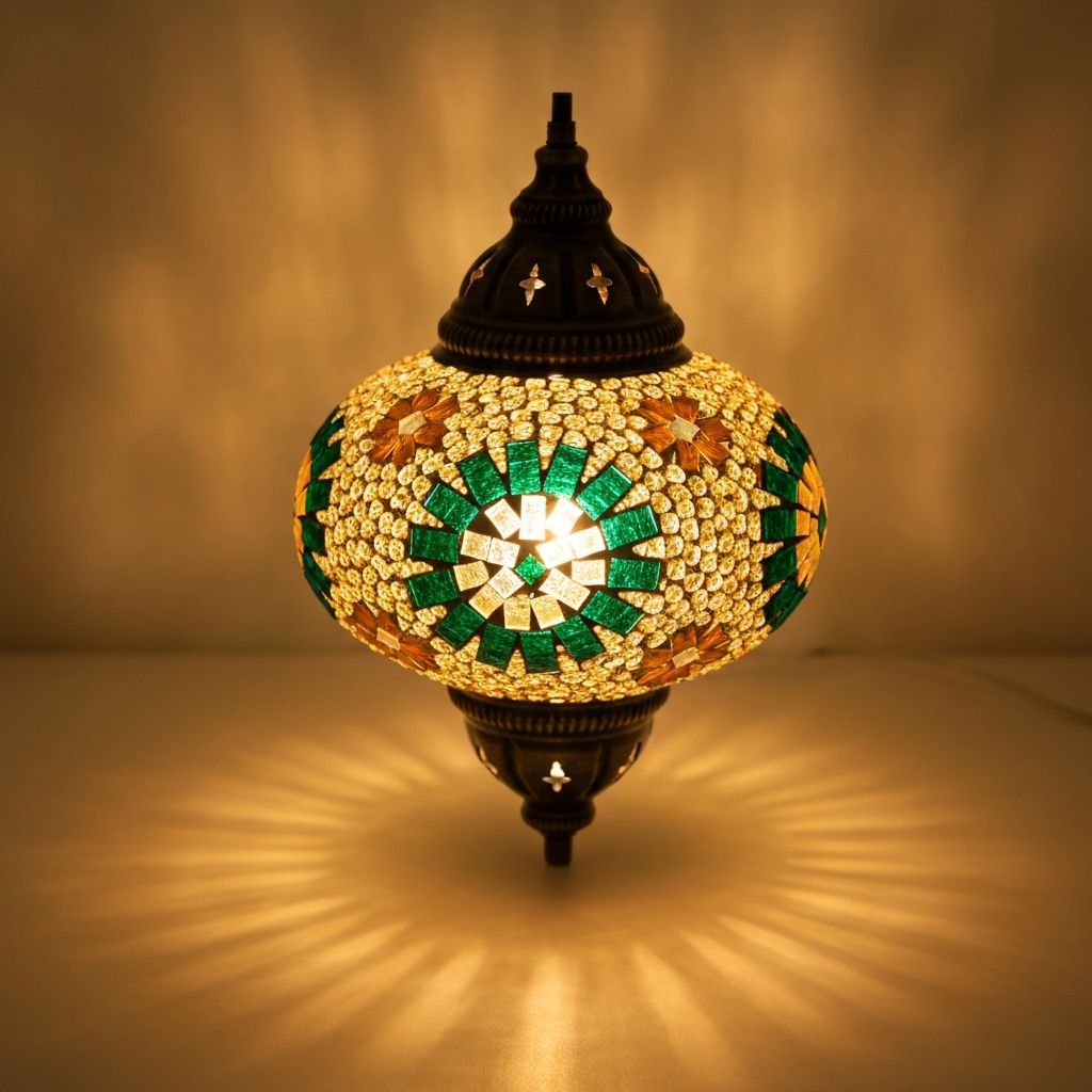 Mosaic lamp detail